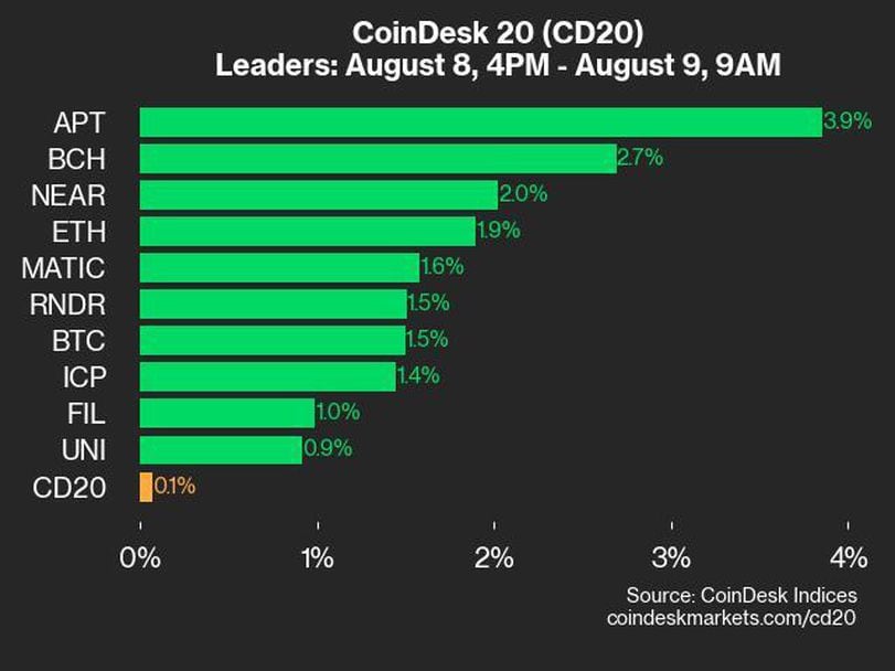 CoinDesk 20 Performance Update: XRP's 7.8% Decline Weighs on Index